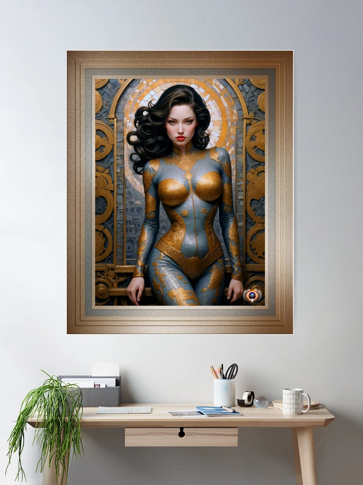 Alexandra Canalis Stunning AI Concept Art Portrait by Xzendor7 Room Decor Poster Art Print
