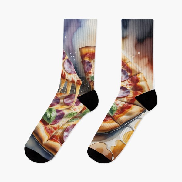 Item preview, Watercolor of a topped pizza designed and sold by IAmagineFR.
