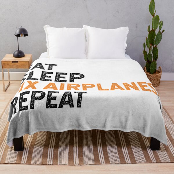 Item preview, Eat Sleep Fix Airplanes Repeat - Aircraft Mechanic designed and sold by TeesYouWant.