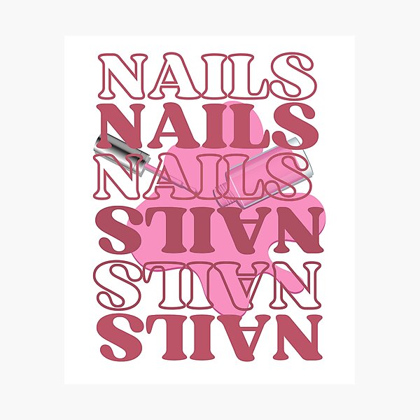 Item preview, Funny Pink Nails For Nail Artists  designed and sold by Design 91maji.