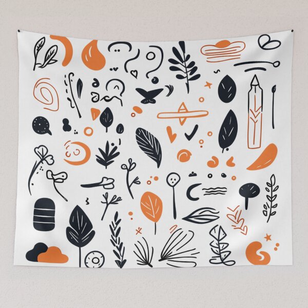 Item preview, Modern Abstract Botanical and Geometric Pattern designed and sold by HecoPhoto.