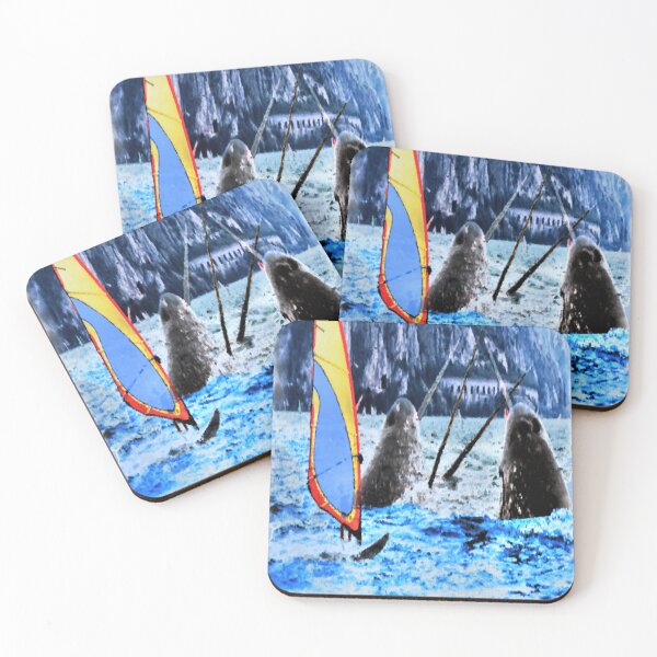 Item preview, Windsurfing with Narwhals designed and sold by kristalcurt.