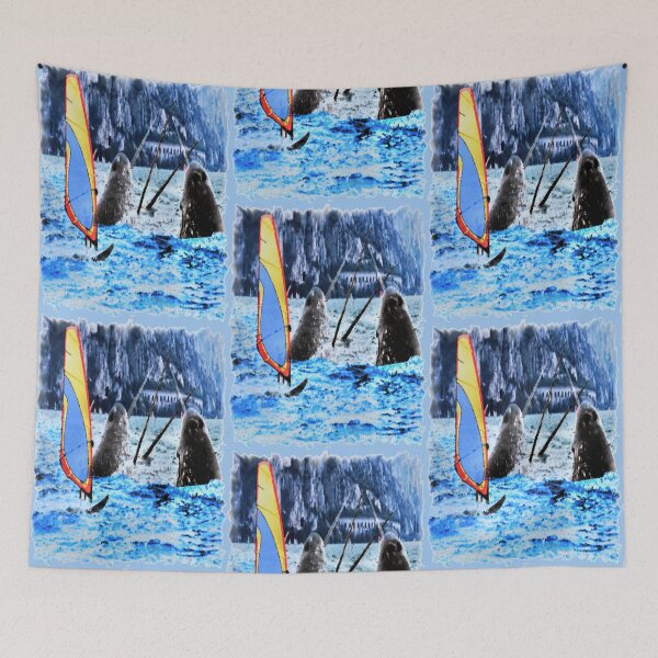 Item preview, Windsurfing with Narwhals designed and sold by kristalcurt.
