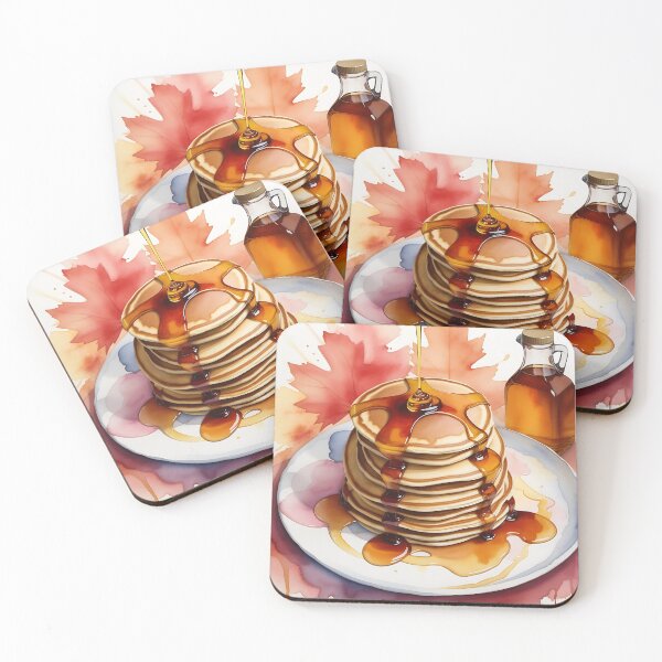 Item preview, Watercolor pancakes with maple syrup designed and sold by IAmagineFR.