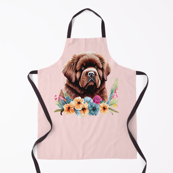 Item preview, Majestic brown Newfoundland flower Dog Portrait designed and sold by Unitepeople.