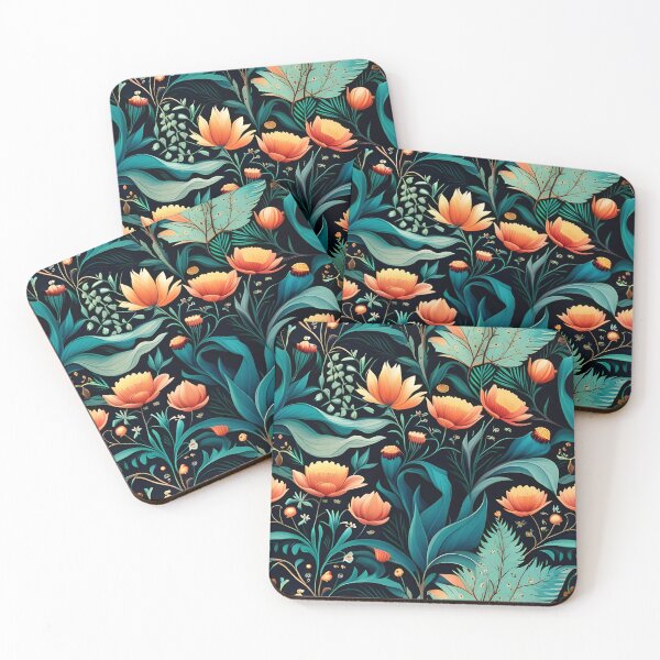 Item preview, Floral Pattern with Copper Flowers designed and sold by CBuist.