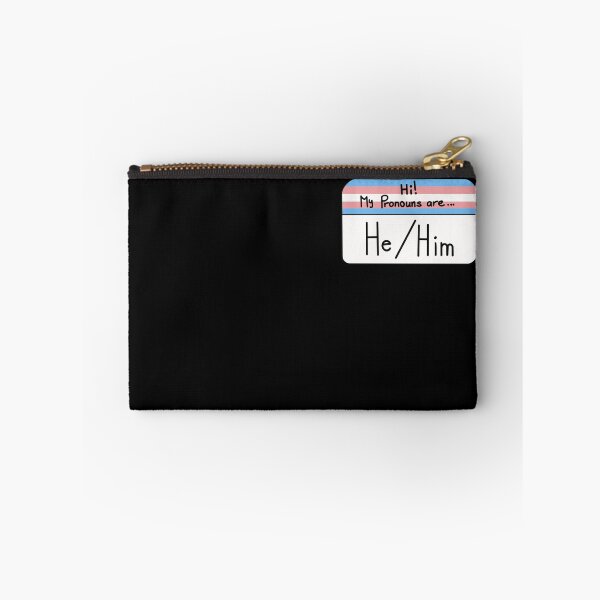 Aperçu de l'œuvre Salut mes pronoms sont - He Him - Édition Trans Pride créée et vendue par Beelixir.