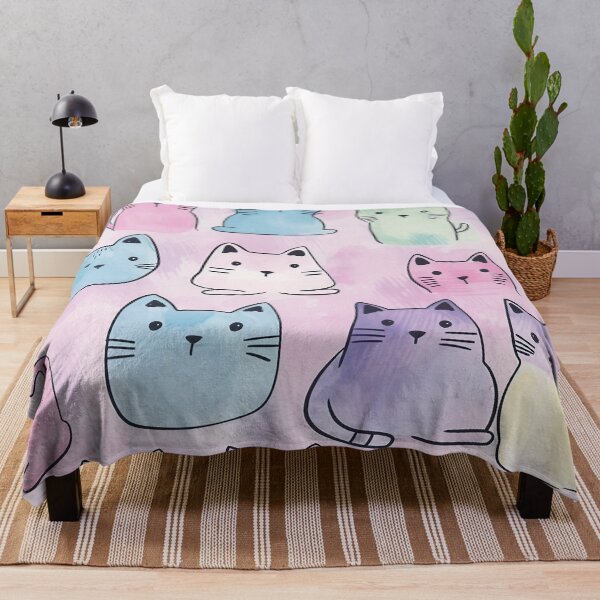 Item preview, Tiled Pastel Cat Pattern designed and sold by dcrc.