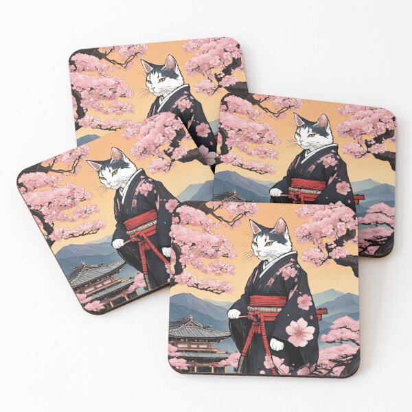 Item preview, Elegant Cat wearing kimono, spring day designed and sold by Magical-bear.