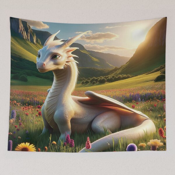 Item preview, Gentle She-Dragon Exploring the Alpine Fields designed and sold by FriskyLemur.