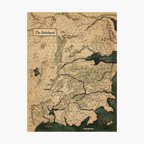 Item preview, Map of the Dalelands in the Forgotten Realms designed and sold by JACK SHOEGAZER.