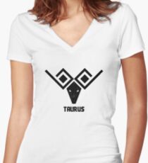 taurus Women's Fitted V-Neck T-Shirt
