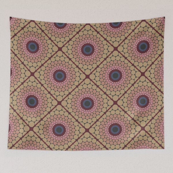 Item preview, Radiant Royal Circle Dot Mandala Scallop Pattern designed and sold by Triplicate Limited.