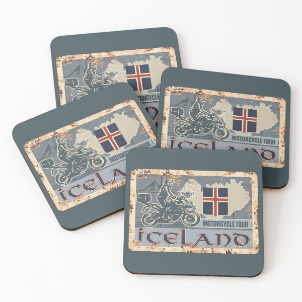 Item preview, Iceland Motorcycle Tour Icelandic Motorcycle UK Sticker T-Shirt 01 designed and sold by OuterShellUK.