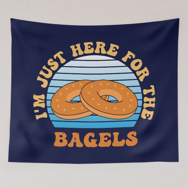 Item preview, Funny Retro Sunset Bagels Quote designed and sold by HotHibiscus.