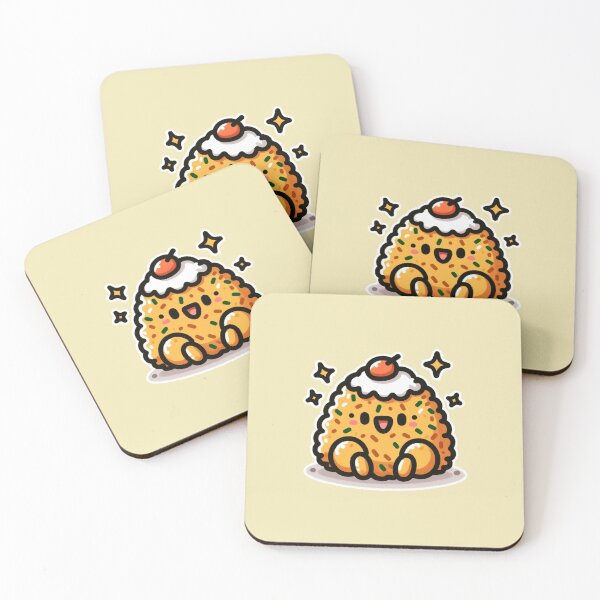 Item preview, Kawaii Chicken Fried Rice Pyramid designed and sold by AmberRoseWrites.