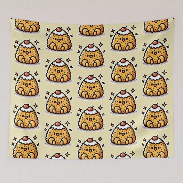 Item preview, Kawaii Chicken Fried Rice Pyramid designed and sold by AmberRoseWrites.
