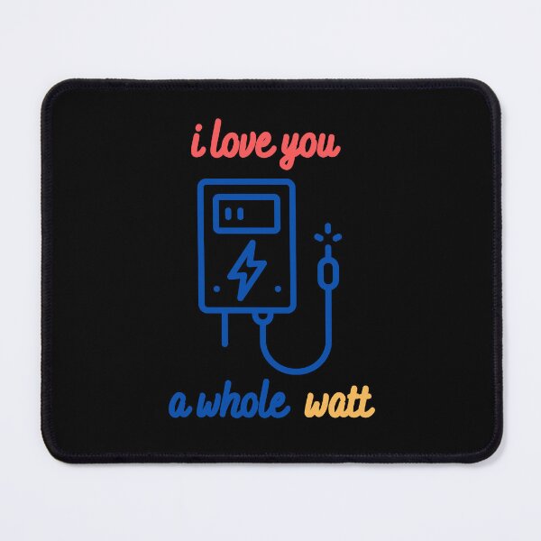 Item preview, I Love You a Whole Watt Electrician Valentines Cute Gift designed and sold by AngieArt-.