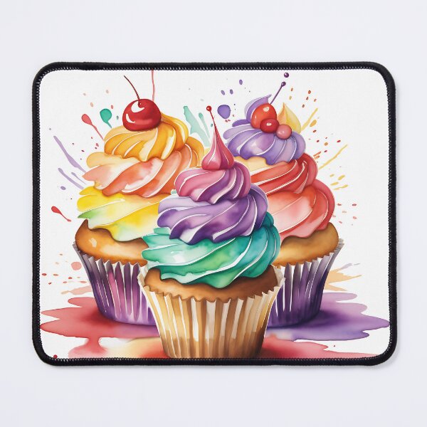 Item preview, Watercolor cupcakes designed and sold by IAmagineFR.