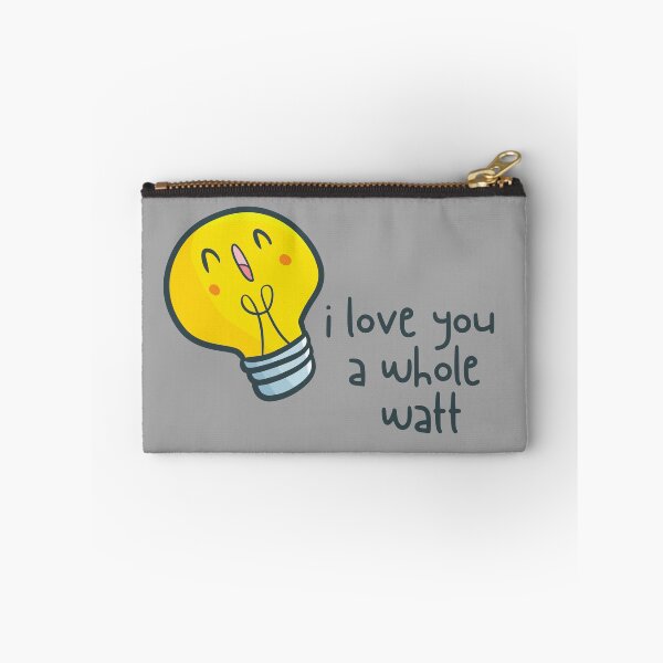 Item preview, I Love You a Whole Watt Electrician Valentines Cute Gift  designed and sold by AngieArt-.