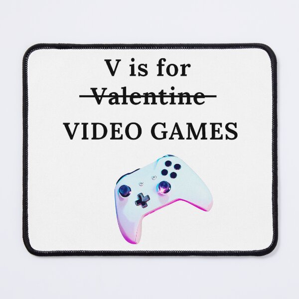 Item preview, V is for video games Valentines artwork designed and sold by Designovas.