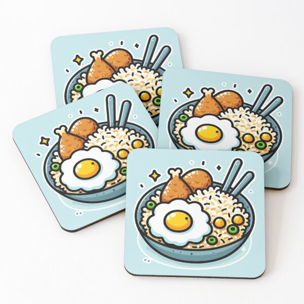 Item preview, Kawaii Chicken Fried Rice Bowl designed and sold by AmberRoseWrites.
