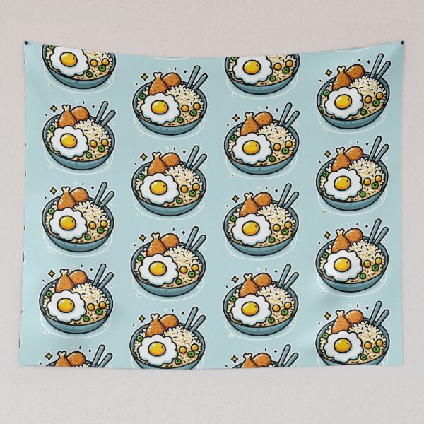 Item preview, Kawaii Chicken Fried Rice Bowl designed and sold by AmberRoseWrites.