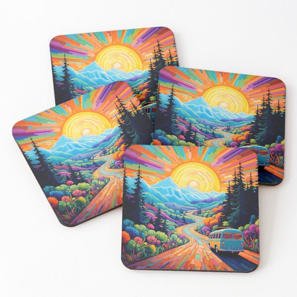 Item preview, Hippie Road Trip Colorful Psychedelic Road Trip Van Life designed and sold by SayItWithYours.