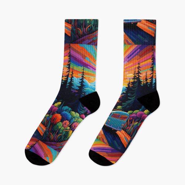 Item preview, Hippie Road Trip Colorful Psychedelic Road Trip Van Life designed and sold by SayItWithYours.