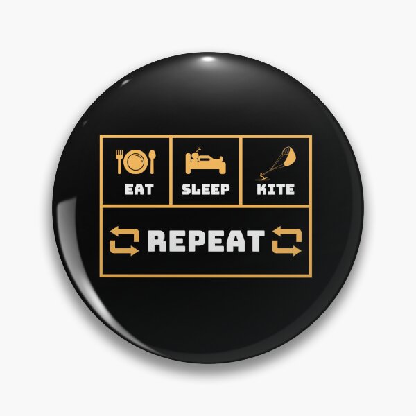 Item preview, Kiteboard, Kitesurf Design - Eat Sleep Kite , Kite Boarding Kiteboarder  designed and sold by Micro-dose.