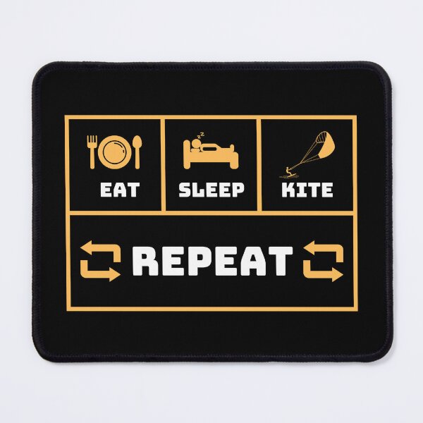Item preview, Kiteboard, Kitesurf Design - Eat Sleep Kite , Kite Boarding Kiteboarder designed and sold by Micro-dose.