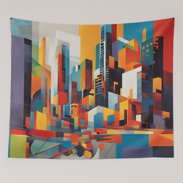 Item preview,  Downtown Dreams - Abstract Urban Energy Art Print designed and sold by JM-ESTONIA.