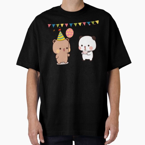 Vista previa del artículo con la obra «BuBu Panda celebrando el cumpleaños de su oso DuDu❤️», diseñado y vendido por Pandety.