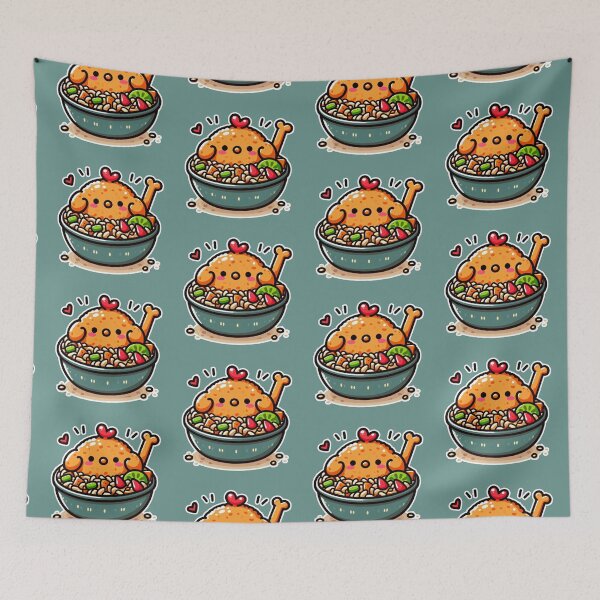 Item preview, Kawaii Chicken Fried Rice Bowl designed and sold by AmberRoseWrites.