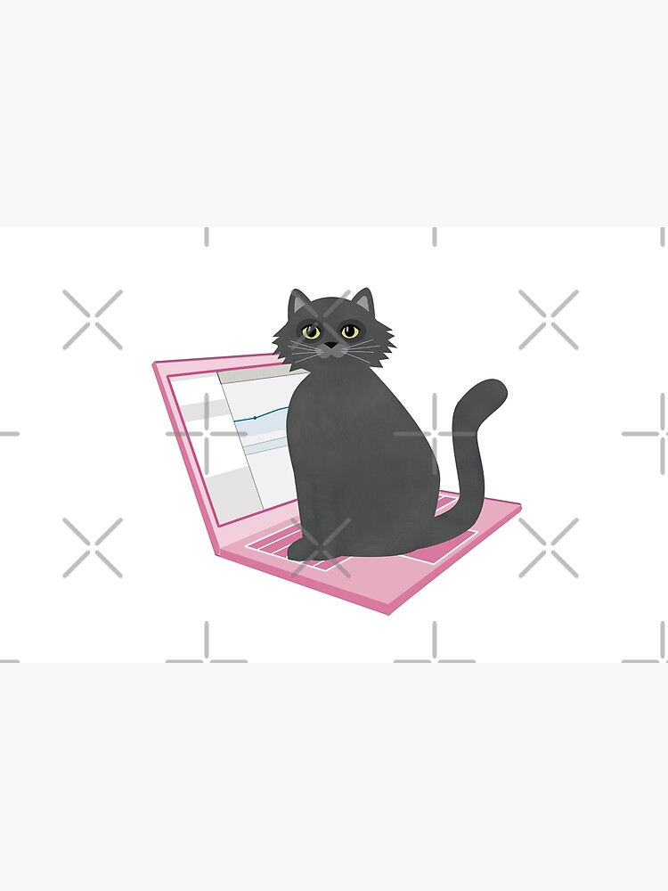 Thumbnail 2 of 2, Laptop Sleeve, Russian Blue Cat Home Office designed and sold by CarlaBaremb.