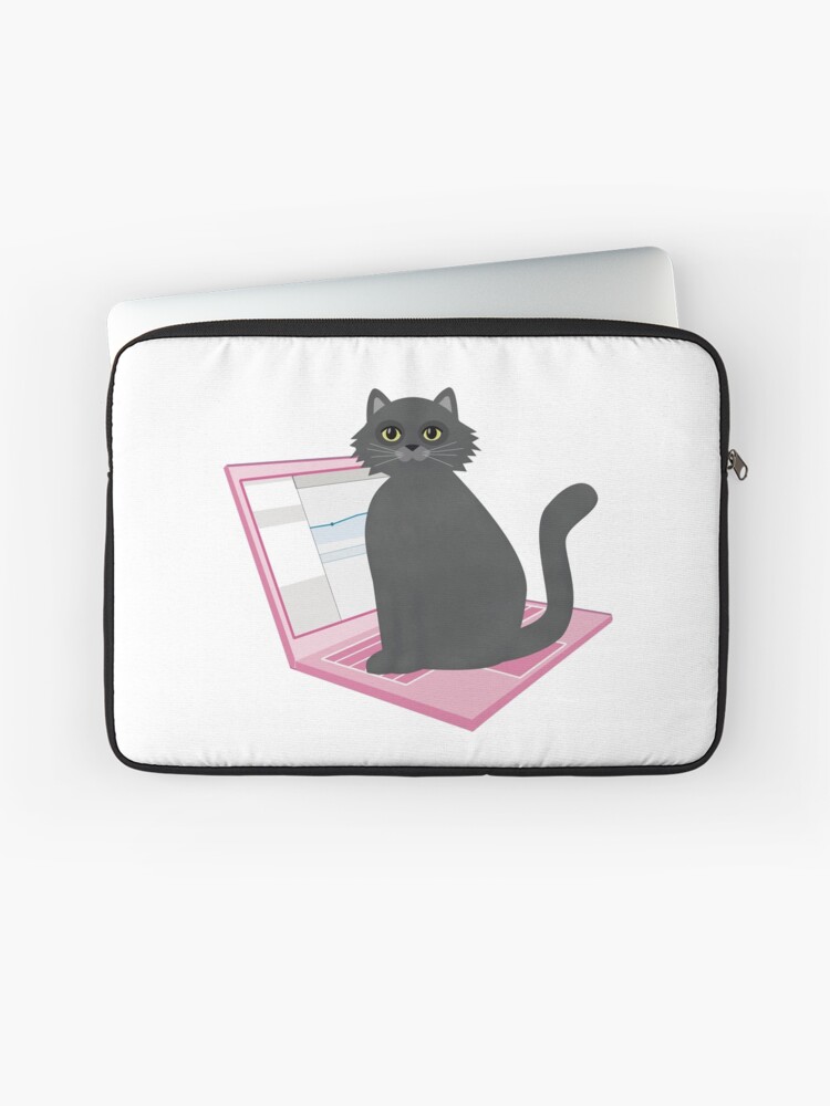 Thumbnail 1 of 2, Laptop Sleeve, Russian Blue Cat Home Office designed and sold by CarlaBaremb.