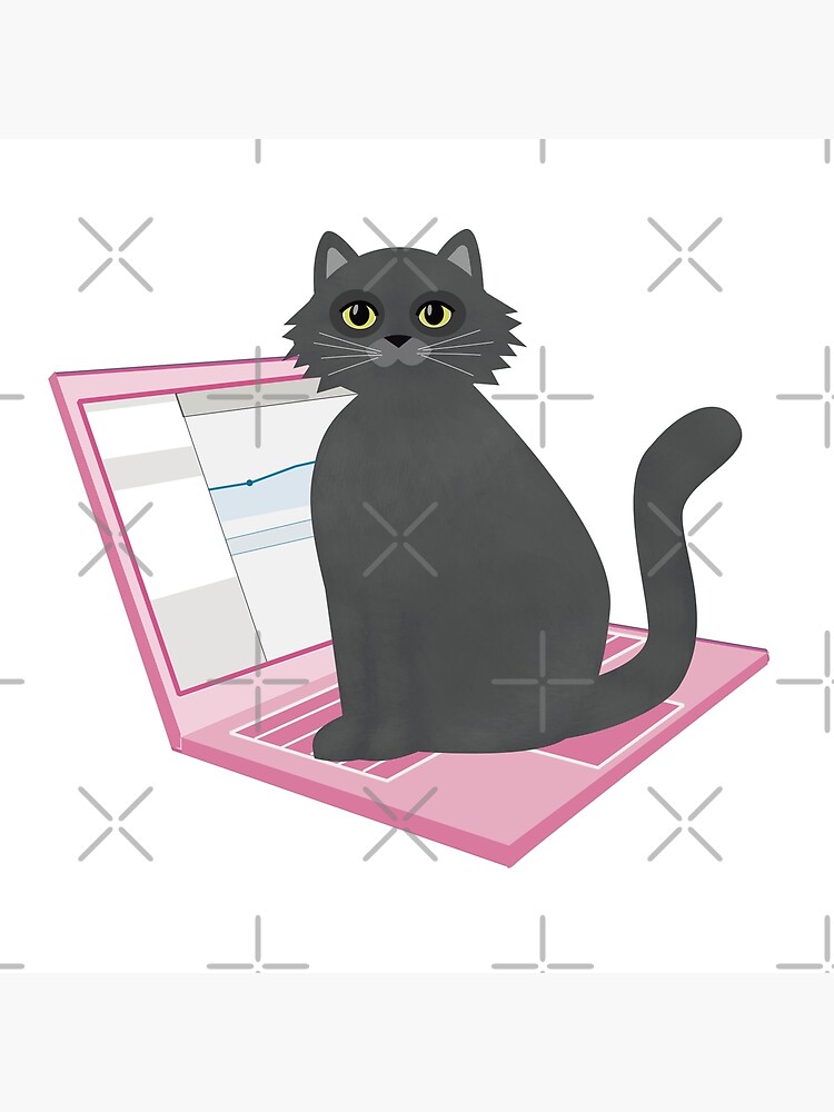 Thumbnail 4 of 4, Pillow, Russian Blue Cat Home Office designed and sold by CarlaBaremb.