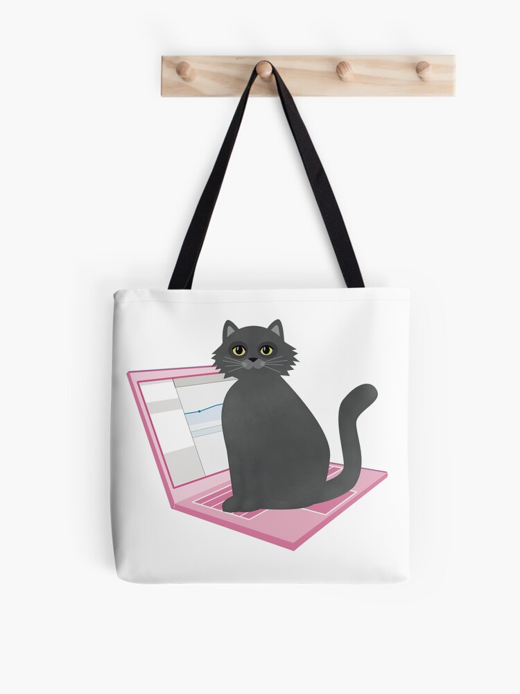 Thumbnail 1 of 2, Tote Bag, Russian Blue Cat Home Office designed and sold by CarlaBaremb.