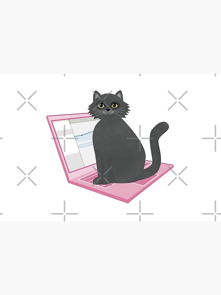 Thumbnail 6 of 6, Bath Mat, Russian Blue Cat Home Office designed and sold by CarlaBaremb.