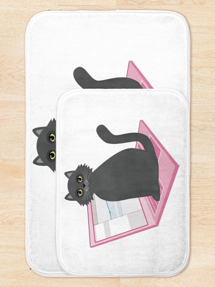 Thumbnail 5 of 6, Bath Mat, Russian Blue Cat Home Office designed and sold by CarlaBaremb.