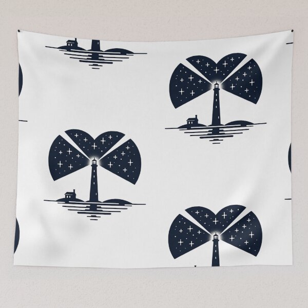 Item preview, Beacon of Love - Lighthouse Starry Night designed and sold by SADStyleDesigns.