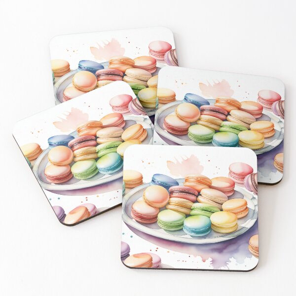 Item preview, Macaroons watercolor designed and sold by IAmagineFR.