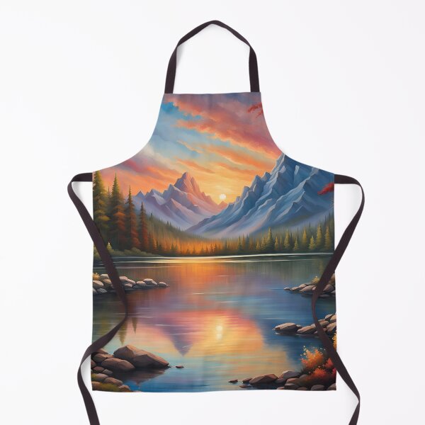 Item preview, Tranquil Majesty - Mountain Sunset Landscape Art Print designed and sold by JM-ESTONIA.