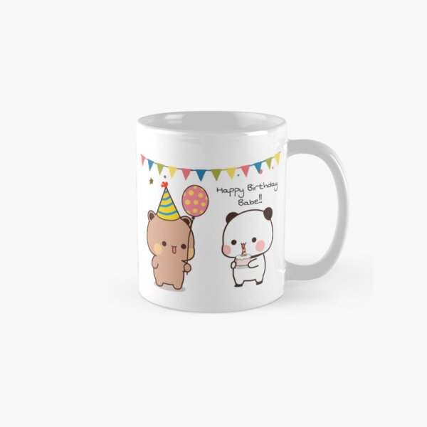 Vista previa del artículo con la obra «BuBu Panda celebrando el cumpleaños de su oso DuDu❤️», diseñado y vendido por Pandety.
