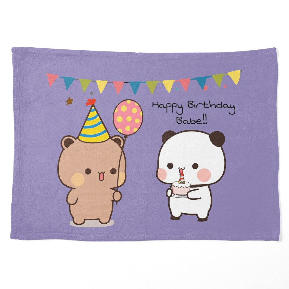 Skitongifts Bubu and Dudu Kawaii Cute Panda Bear Happy Birthday Dudu