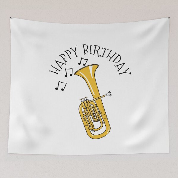 Item preview, Tenor Horn Happy Birthday Hornist Brass Musician designed and sold by doodlerob.