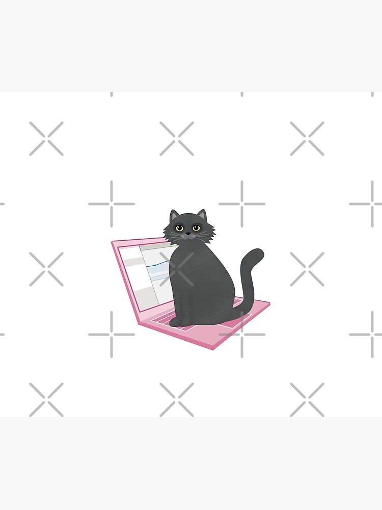 Thumbnail 2 of 2, Duvet Cover, Russian Blue Cat Home Office designed and sold by CarlaBaremb.