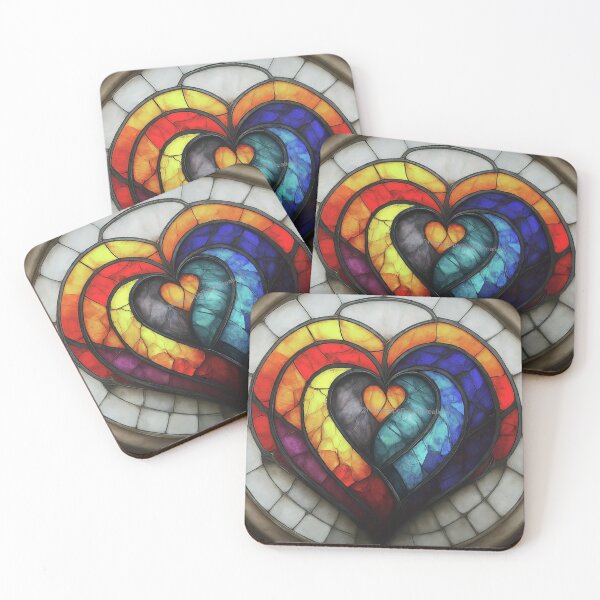 Item preview, Stained Glass Valentine designed and sold by NerdscapeDC.