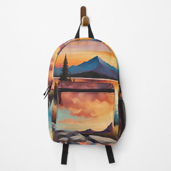 Item preview,  Sunset Serenity - Mountain Lake Nature Art Print designed and sold by JM-ESTONIA.