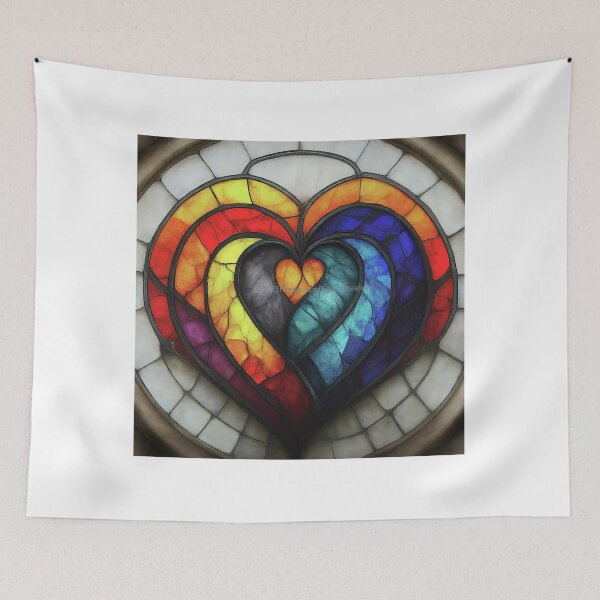 Item preview, Stained Glass Valentine designed and sold by NerdscapeDC.